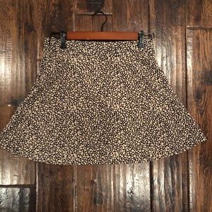 cute black and tan skater skirt